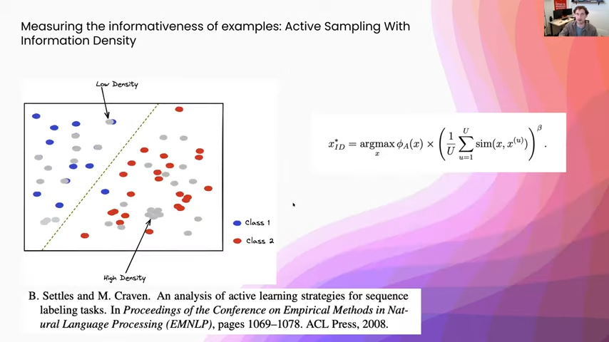 Active sampling with information density
