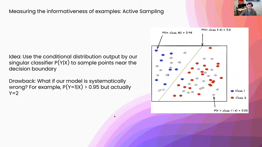 Measuring the informativeness Of examples: Active Sampling