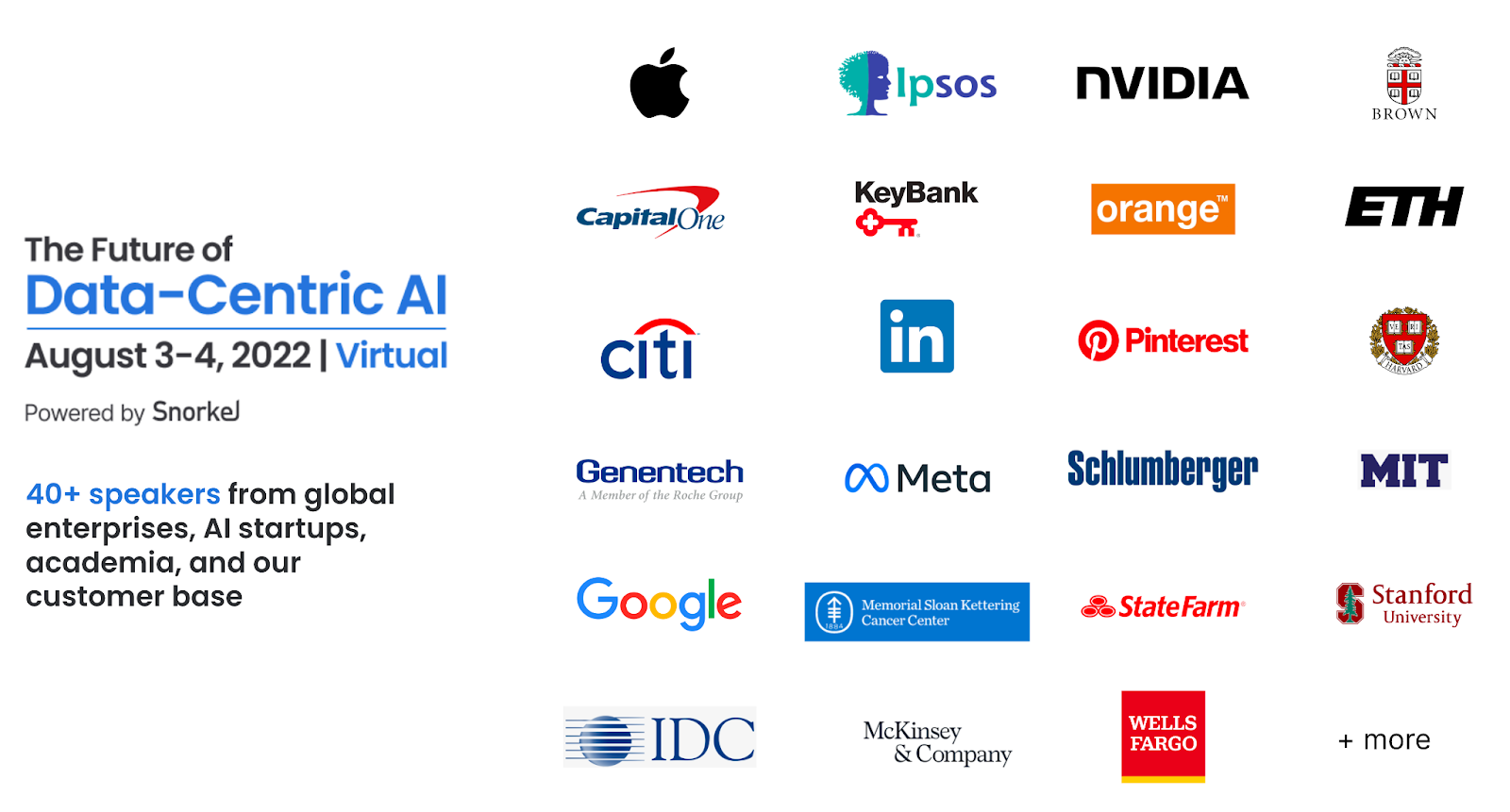 Speakers from some of the world’s most advanced AI organizations at The Future of Data-Centric AI